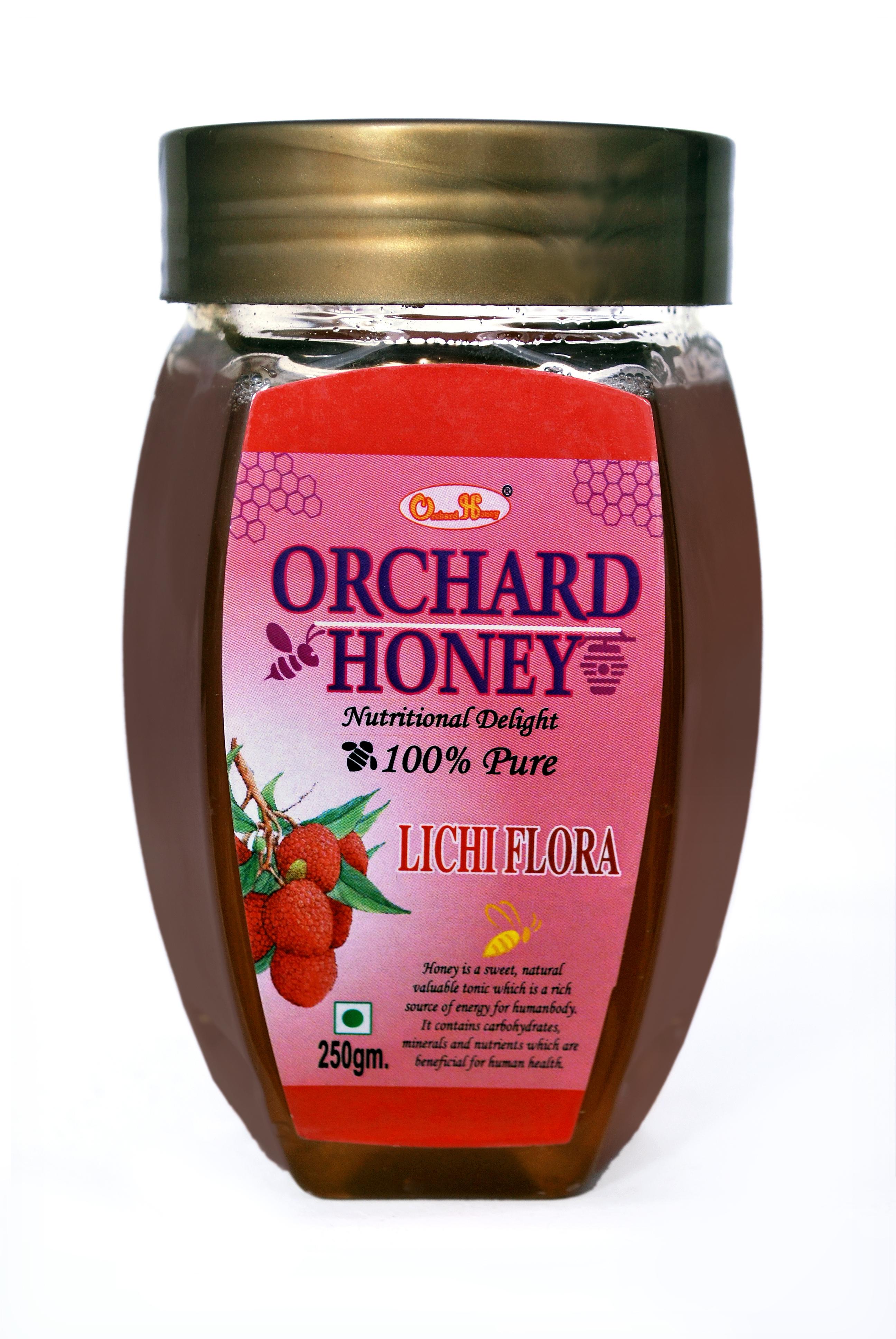 Orchard Honey Litchi Flora 100 Percent Pure and Natural (No Additives, No Preservatives) (250gm)